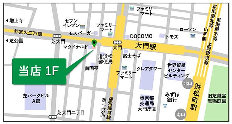 株式会社タウンハウジング東京 タウンハウジング 浜松町店の周辺地図