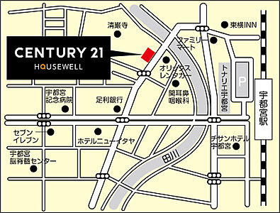 センチュリー21 ハウスウェル株式会社 宇都宮店の周辺地図