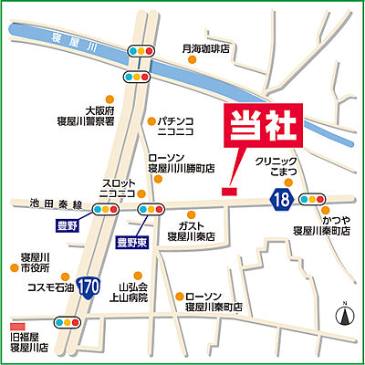 株式会社福屋不動産販売 寝屋川店の周辺地図