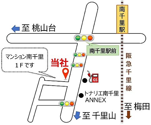 ピタットハウス南千里店 ハウス住宅管理有限会社の周辺地図