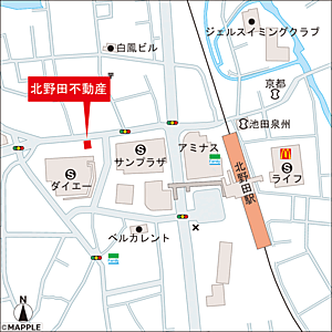株式会社北野田不動産の周辺地図