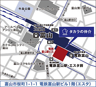 株式会社タカラレーベンリアルネット 富山センターの周辺地図
