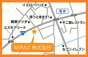 MIRAIZ株式会社の周辺地図