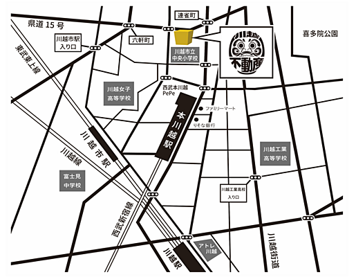 株式会社川越不動産の周辺地図