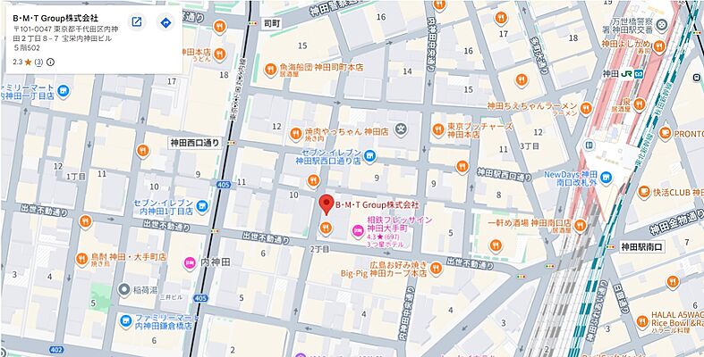 B・M・T Group株式会社の周辺地図