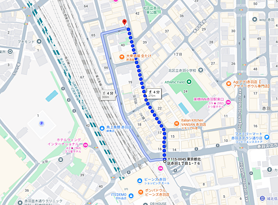 大宝不動産販売株式会社 赤羽店の周辺地図
