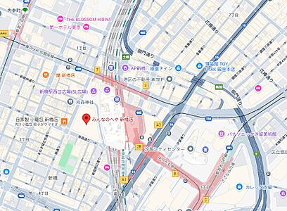 みんなのへや新橋店 株式会社LotusLinkの周辺地図