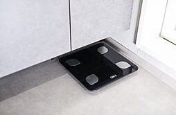 [ヘルスメータースペース] 置き場に困る体重計をスッキリ収納。洗面室を広く使えます。
