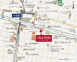 デュオヒルズ今池 現地案内図