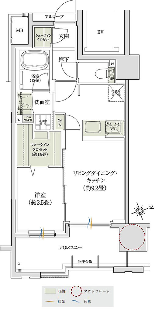 デュオヒルズ上通町 間取り 【第2期3次以降】C