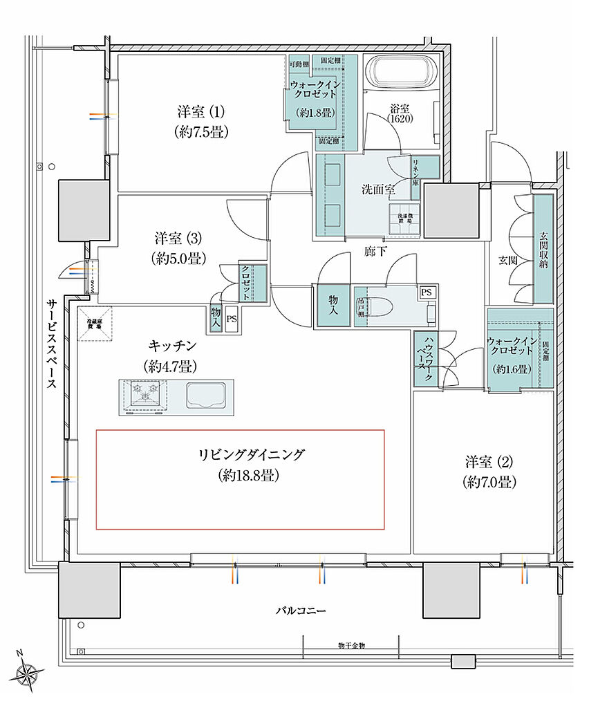 （仮称）福井駅前南通り再開発プロジェクト 間取り I