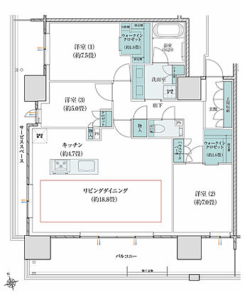 （仮称）福井駅前南通り再開発プロジェクト 間取り I