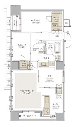 デュオヒルズ京都四条烏丸 間取り F