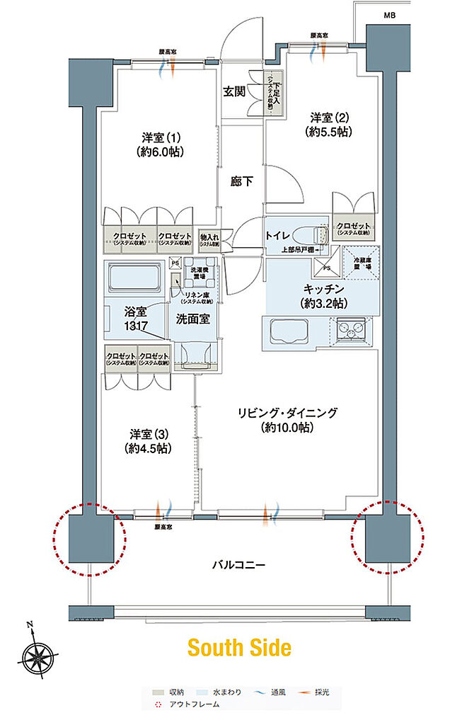 レーベン福井中央ARCGATE 間取り C