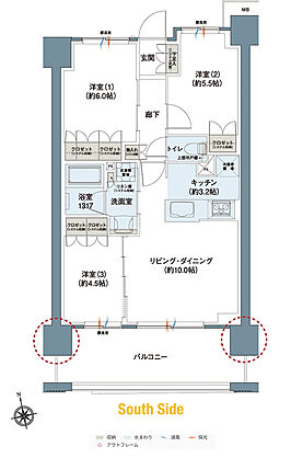 レーベン福井中央ARCGATE 間取り C