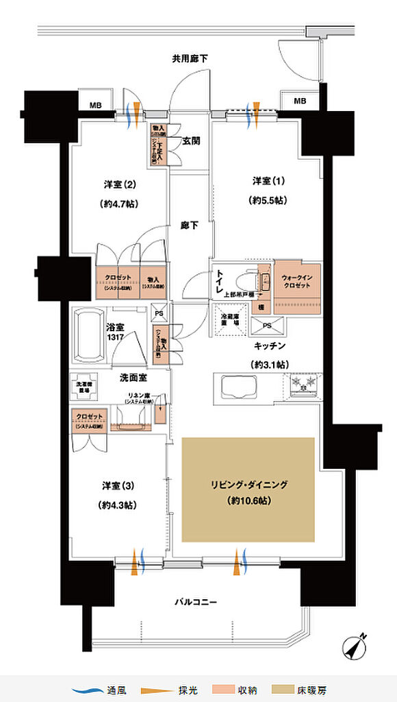 レーベン川越南大塚GENIX 間取り D