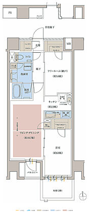 レーベン京都河原町五条 ONE SUITE 間取り G1, G2