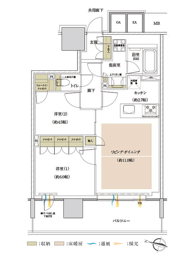 ザ・レーベン仙台定禅寺通 CAPITAL GATE TOWER 間取り M
