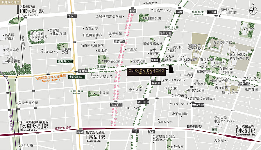 クリオ代官町ザ・クラシック：モデルルーム地図