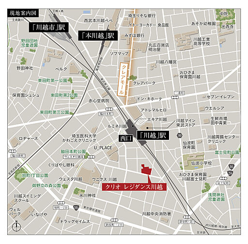 クリオ レジダンス川越 現地案内図