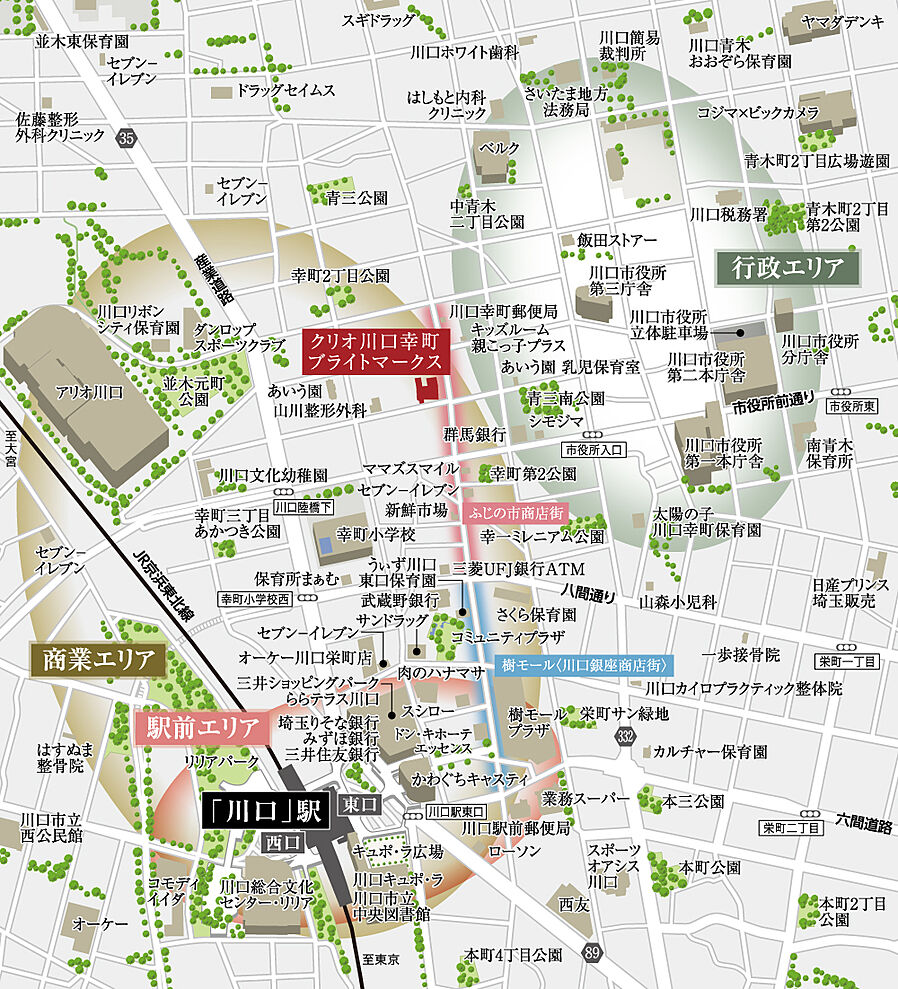 クリオ川口幸町ブライトマークス：案内図