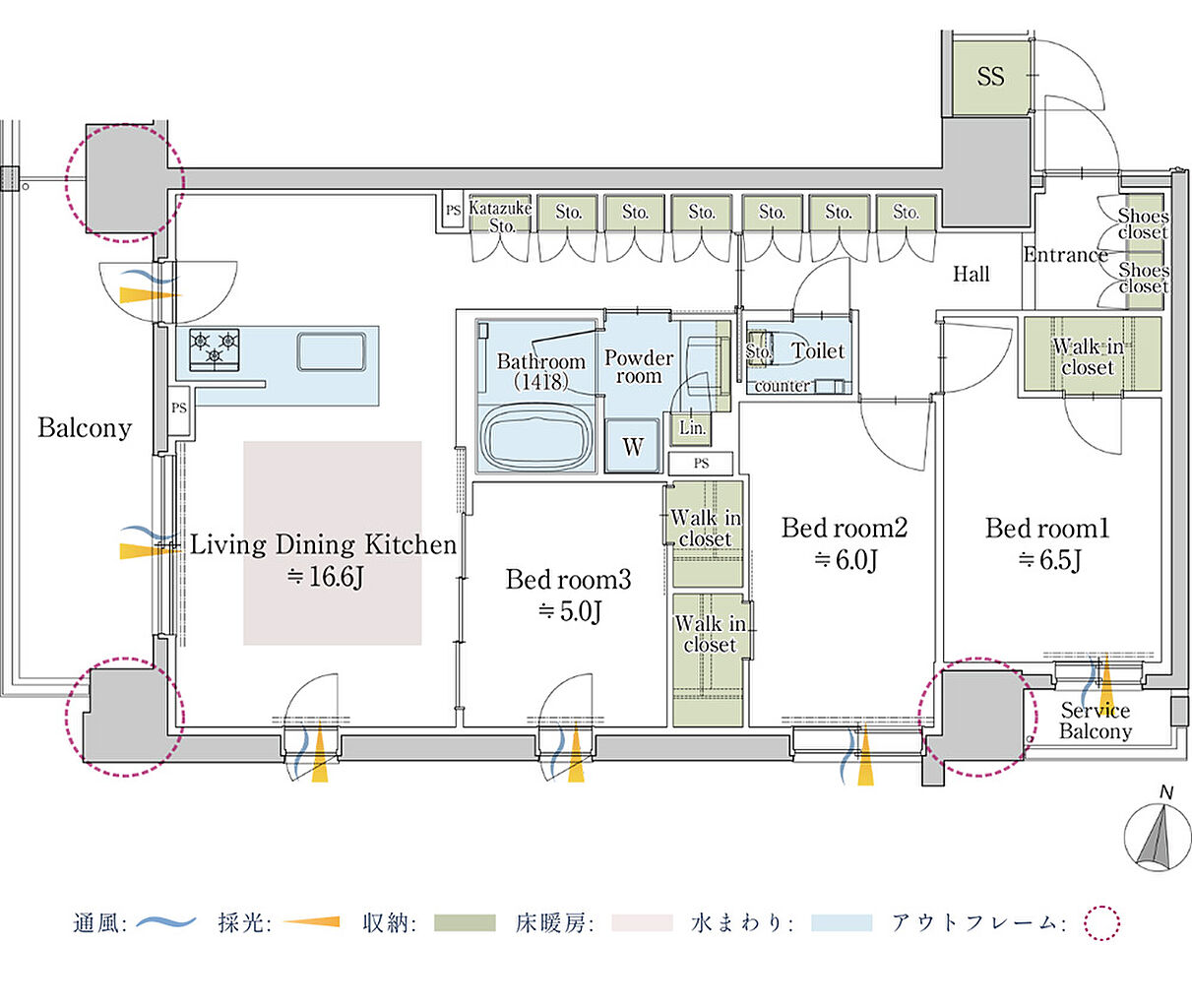 クリオ札幌苗穂ステーションフロント 間取り 【キャンセル住戸】A
