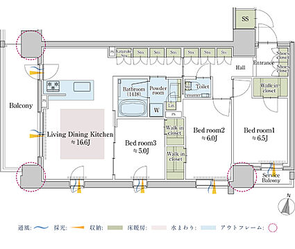 クリオ札幌苗穂ステーションフロント 間取り 【キャンセル住戸】A