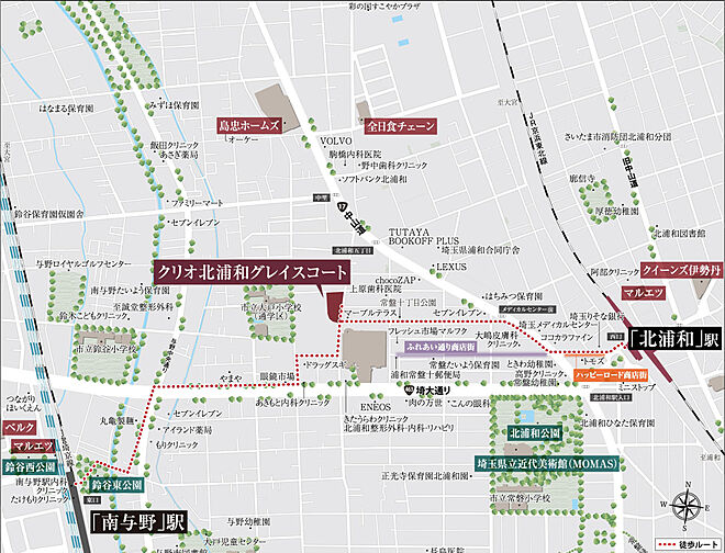 クリオ北浦和グレイスコート 現地案内図