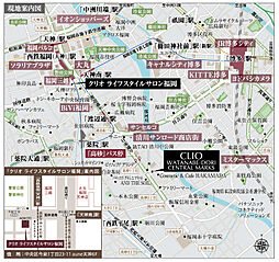 クリオ渡辺通セントラルマークス モデルルーム案内図