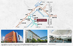 クリオ渡辺通セントラルマークス アクセス図