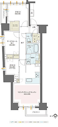 クリオ川崎セントラルマークス 間取り 【第2期2次】A1