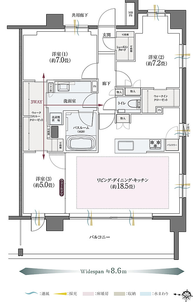 クリオ北浦和ガーデンコート 間取り 【第2期2次】K