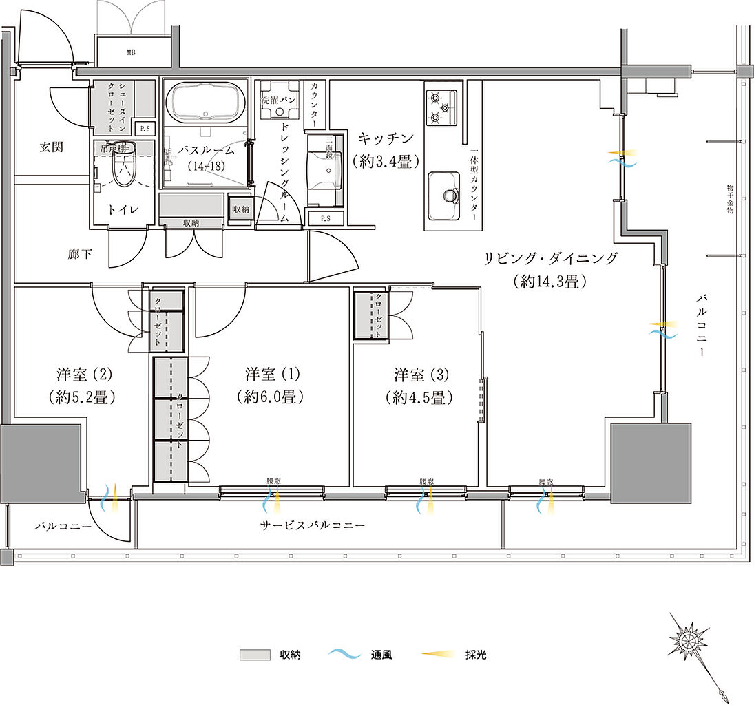 ザ・サーパスタワー新潟万代シテイ 間取り A