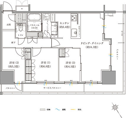 ザ・サーパスタワー新潟万代シテイ 間取り A