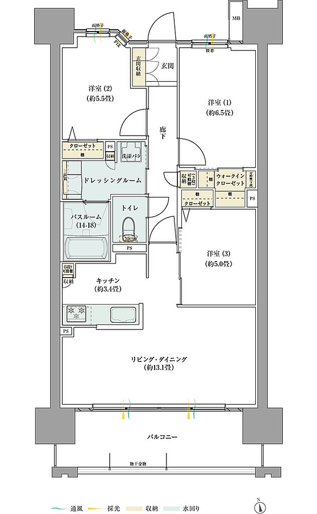サーパス藤塚テラス 間取り B