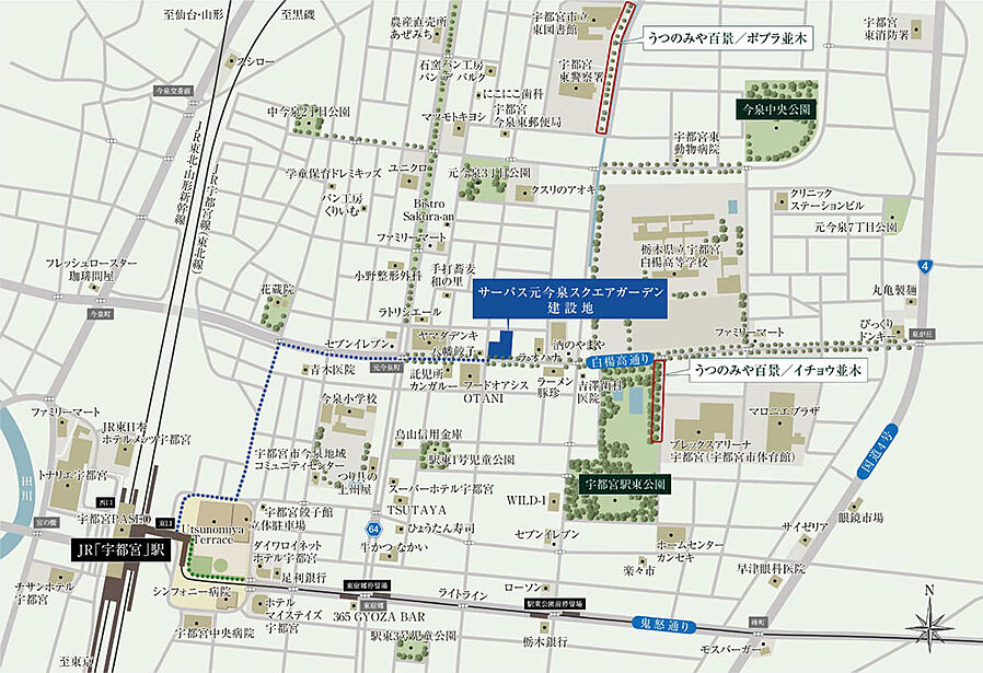 サーパス元今泉スクエアガーデン：案内図