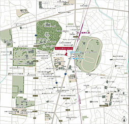 サーパス神宮レジデンス 現地案内図