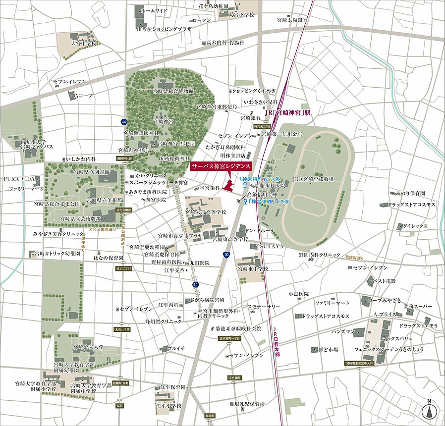 サーパス神宮レジデンス：案内図