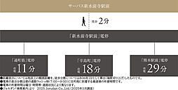 サーパス新水前寺駅前 アクセス図