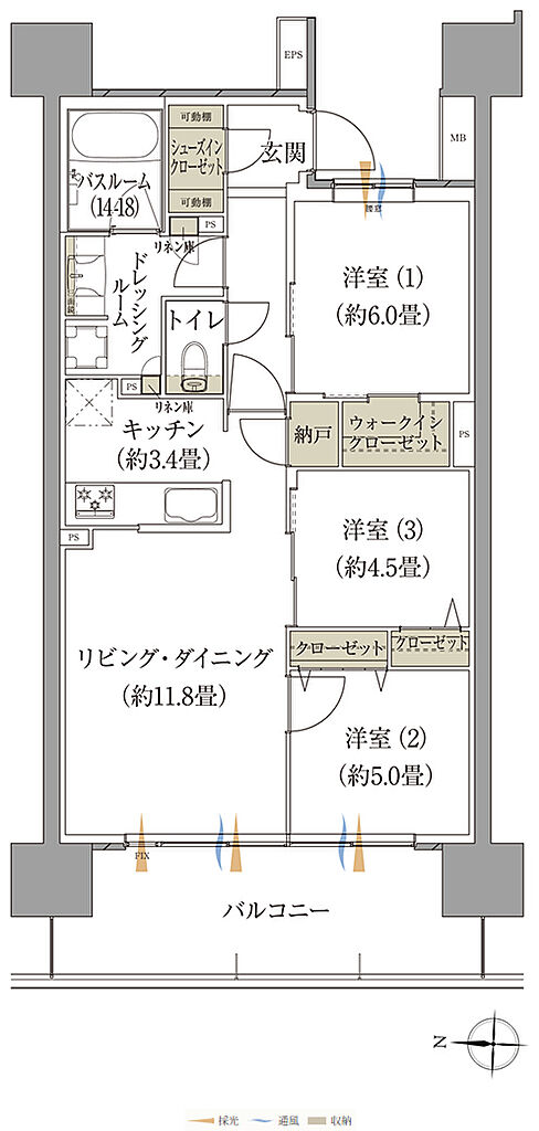 ザ・レジデンス松本深志 間取り F