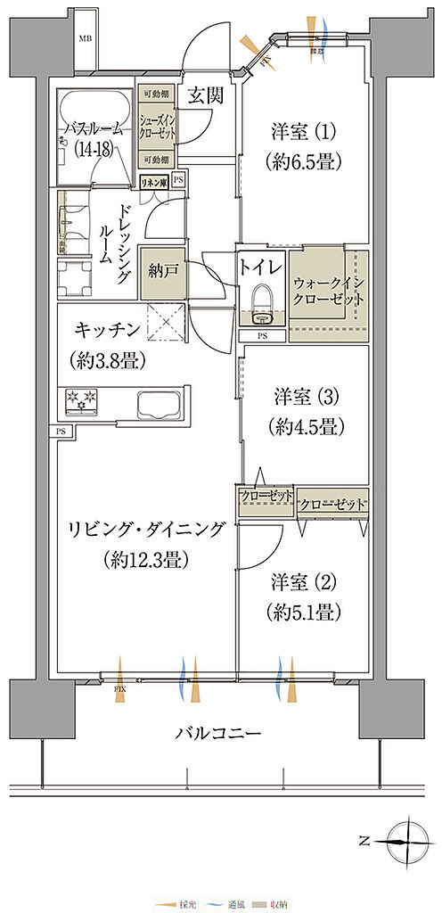 ザ・レジデンス松本深志 間取り G