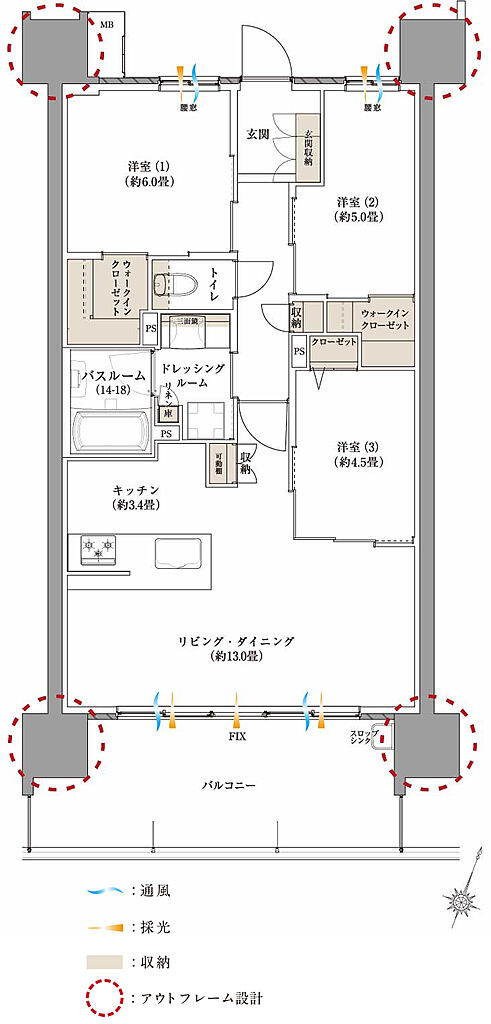 サーパス藤枝サウスフォート 間取り C