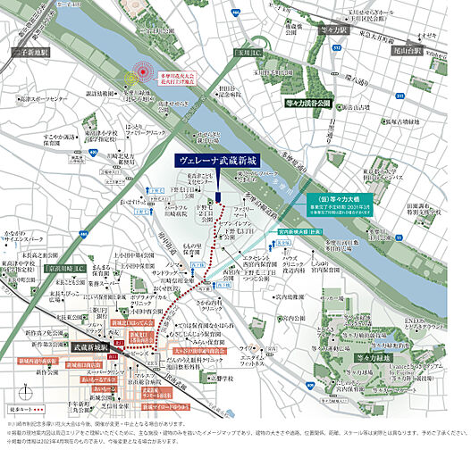 ヴェレーナ武蔵新城 現地案内図