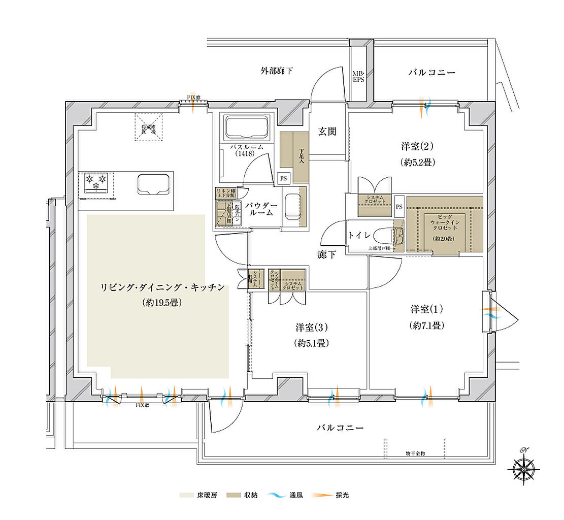 ヴェレーナ横浜岩井町ヒルズ 間取り M