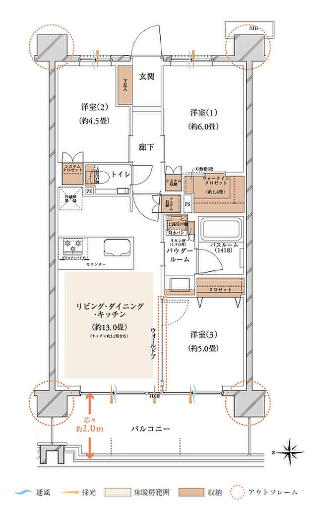 ヴェレーナ東京六町 間取り G1