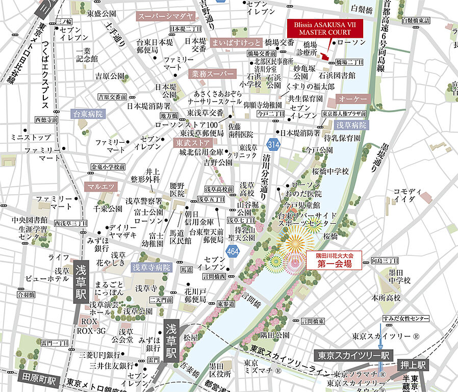 ブリシア浅草VIIマスターコート：案内図