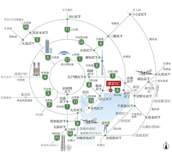 リビオ浦安北栄ブライト アクセス図