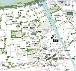 リビオ西新二丁目 現地案内図