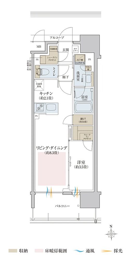リビオ八戸ノ里駅前 間取り F