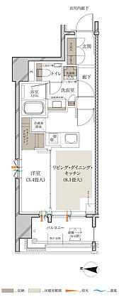 ルジェンテ新宿 間取り B